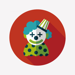 Clown flat icon with long shadow,eps10