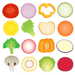 Vegetables Slice Set