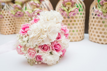 colorful flowers on the white table