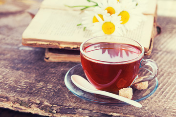 Cup of fresh herbal tea