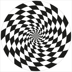 Circle of abstract chess isolated object