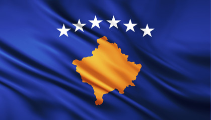 The National Flag of the Republic of Kosovo