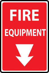 Fire equipment signs