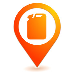 jerrican sur symbole localisation orange