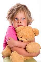 sweet girl with teddy