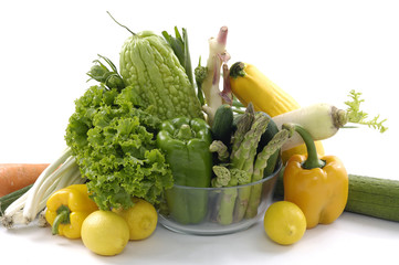 Fruits and vegetables as a background