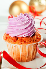 Pink cupcakes for Christmas