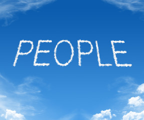 Naklejka na ściany i meble People - word cloud