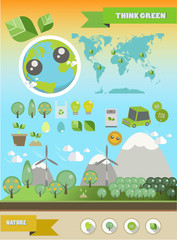 Fototapeta premium Ecology Infographic