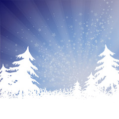 Weihnachten Hintergrund mit Schnee und glitzernden sternen