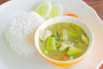 Green curry with Chicken