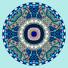 decorative design of circle dish template, round geometric patte