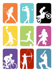 Ilustração com vários desportos