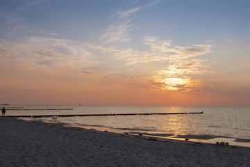 Fototapeta premium Strand im Abendlicht