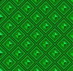 Seamless pattern green abstract shape color background