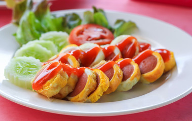 Sausage egg roll