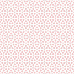 Retro Seamless Pattern Snowflakes/Flowers Rose