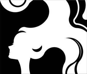 abstract design women shadow card