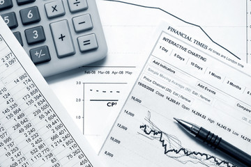 Financial accounting stock market graphs analysis