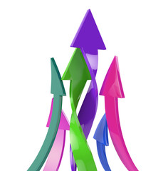 Arrows. Concept of Success, 3d illustration