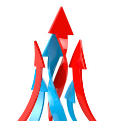 Arrows. Concept of Success, 3d illustration