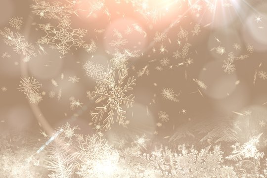 Cream snow flake pattern design