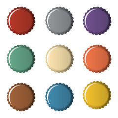 Colorful bottle caps