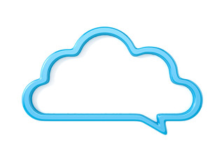 blue speech bubble - conversation chat texting icon