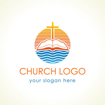 Cross on the bible church logo