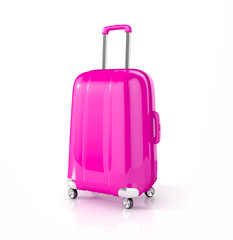 suitcase isolated on white. 3d illustration