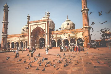 Fotobehang Jama Masjid Mosque, old Delhi, India. © Curioso.Photography