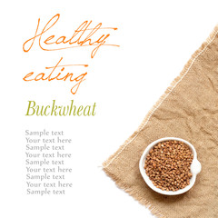 Raw Organic buckwheat in a bowl