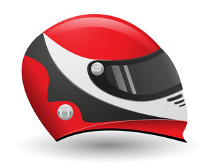helmet for a racer vector illustration