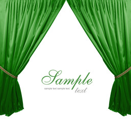 Green theater curtain background