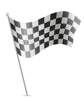 checkered flag for car racing vector illustration