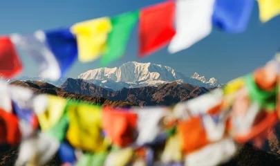  Mount Saipal with prayer flags © Daniel Prudek