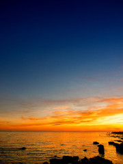 Fototapeta na wymiar sunset at the sea (2)