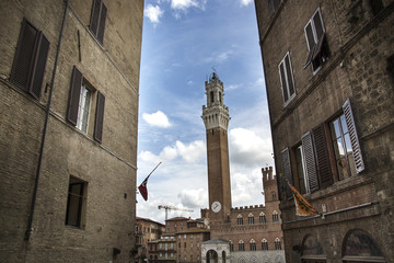 torre del Mangia, Siena, Italia