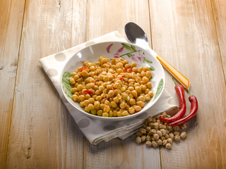 chickpea with hot chili pepper