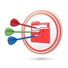 file icon target with darts hitting on it