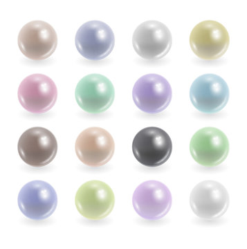 Colorful pearls collection