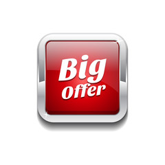 Big Offer Glossy Shiny Rounded Rectangular Vector Button