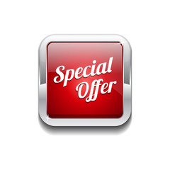 Special Offer Red Vector Icon Button