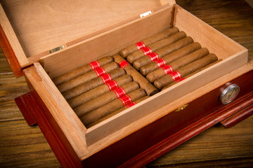 cigars and humidor