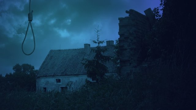 Noose and the abandoned farmhouse.