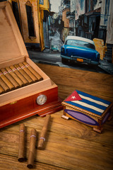 cigars and humidor