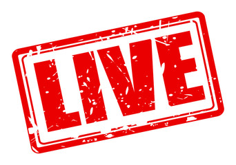 Live red stamp text