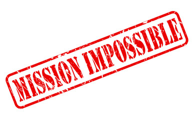 Mission impossible red stamp text
