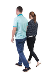 Back view going couple.