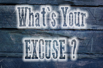 Whats Your Excuse Concept